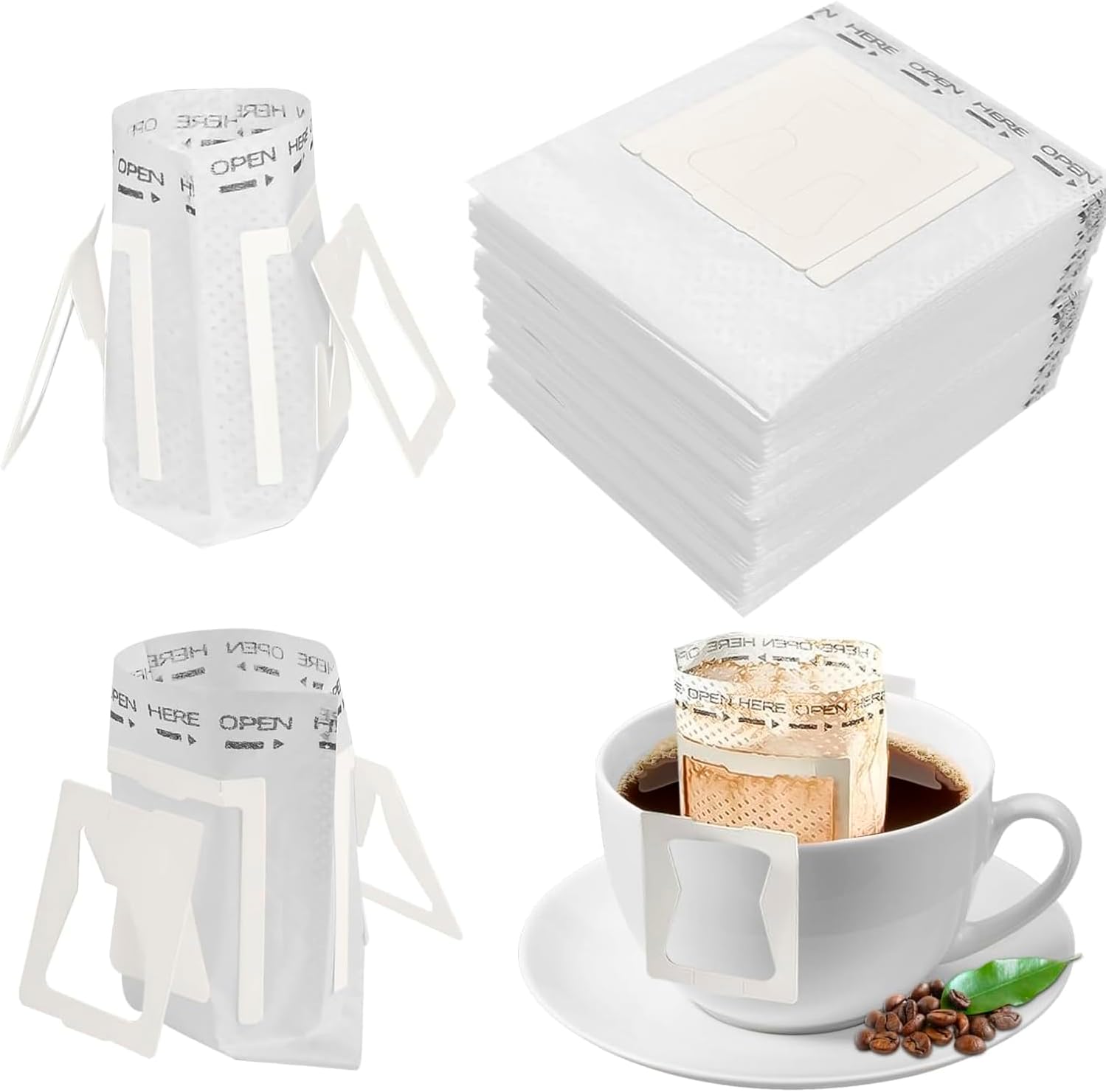 Coffee Equipment Travel Bag - 1-8개입 일회용 두꺼운 걸이형 드립 커피