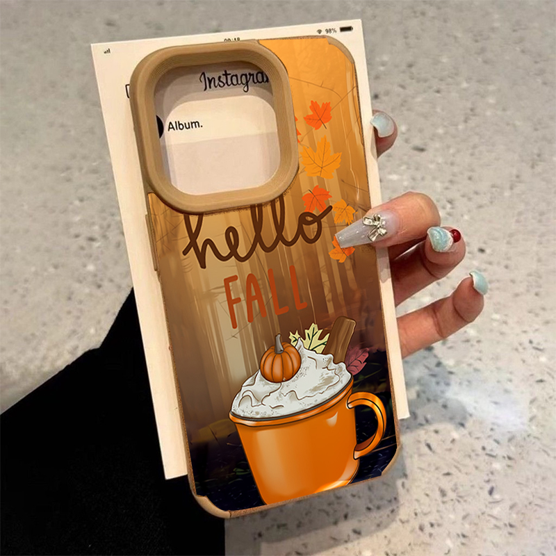 Coffee X - 레트로 메이플 리프 가을 커피 폰