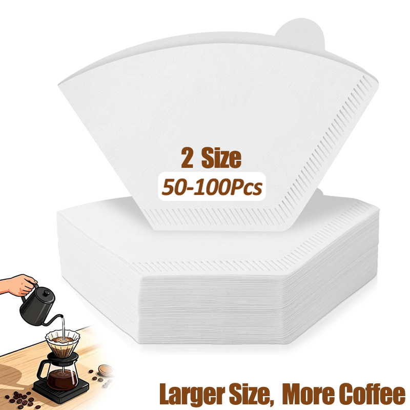 Coffee Equipment Cleaner - 50/100 조각 커피 필터 종이 천연