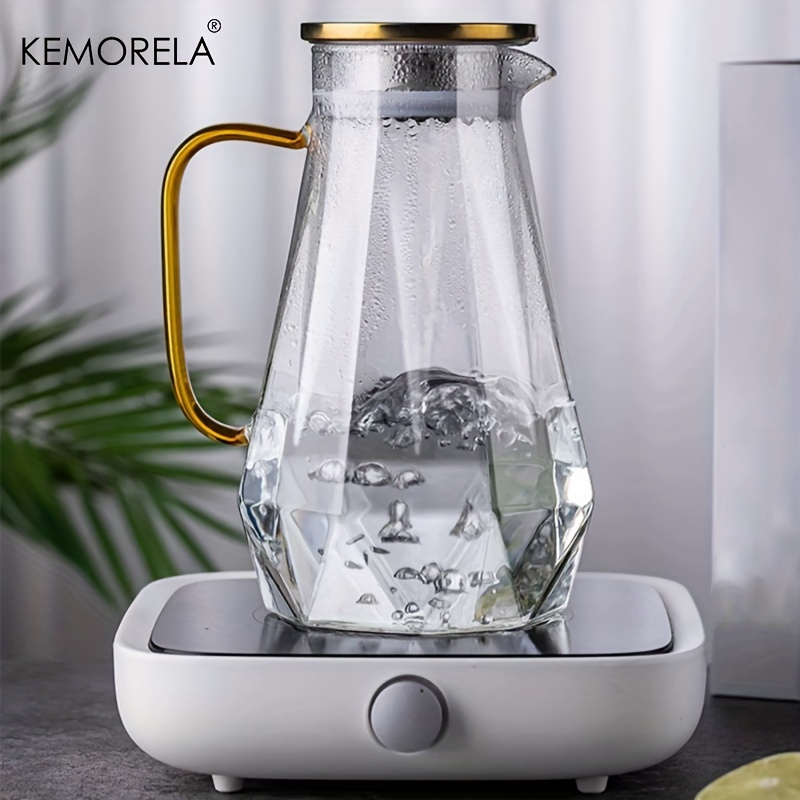 1PCS 다이아몬드 질감 유리 주전자 세트 뜨거운 냉수 - Coffee Equipment Home 리뷰 및 가격