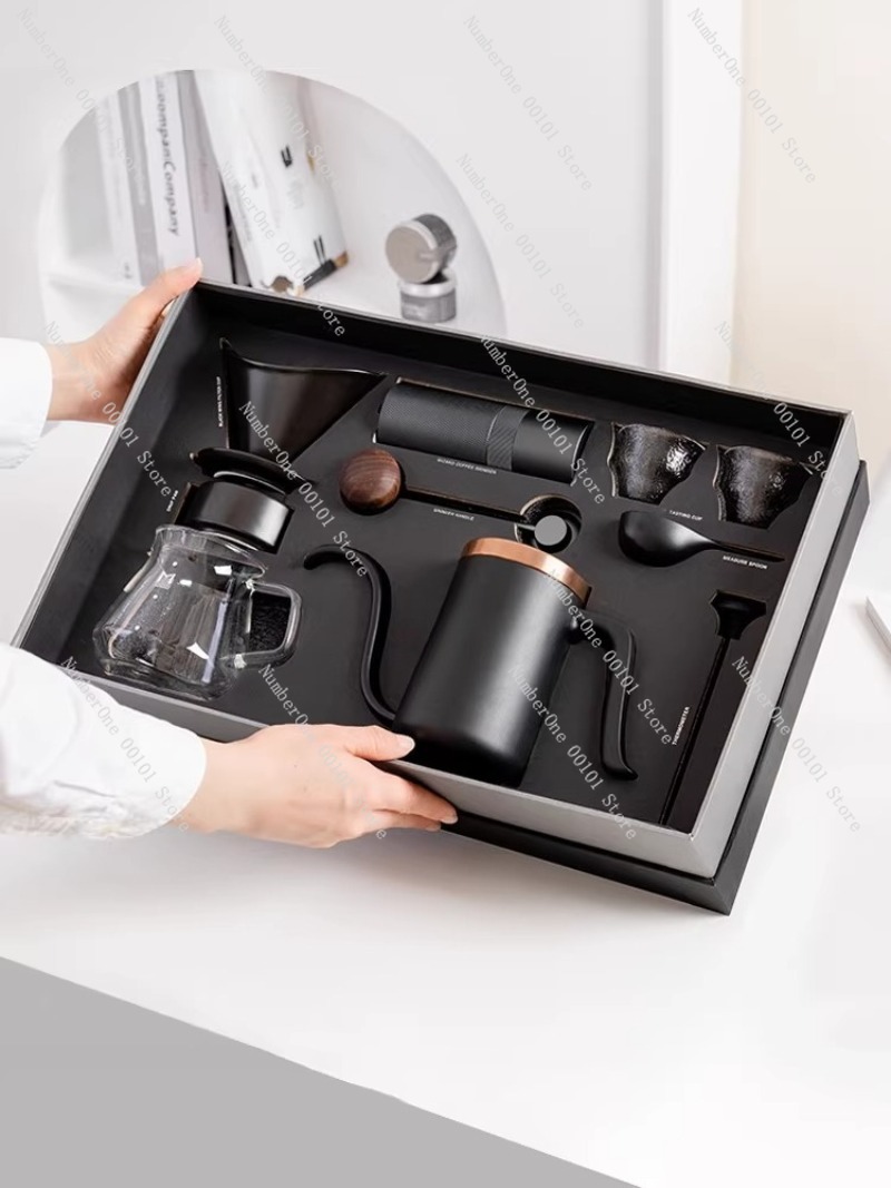 수동 커피 메이커 세트 선물 상자 그라인더 필터 컵 푸 - Coffee Equipment Home 리뷰 및 가격