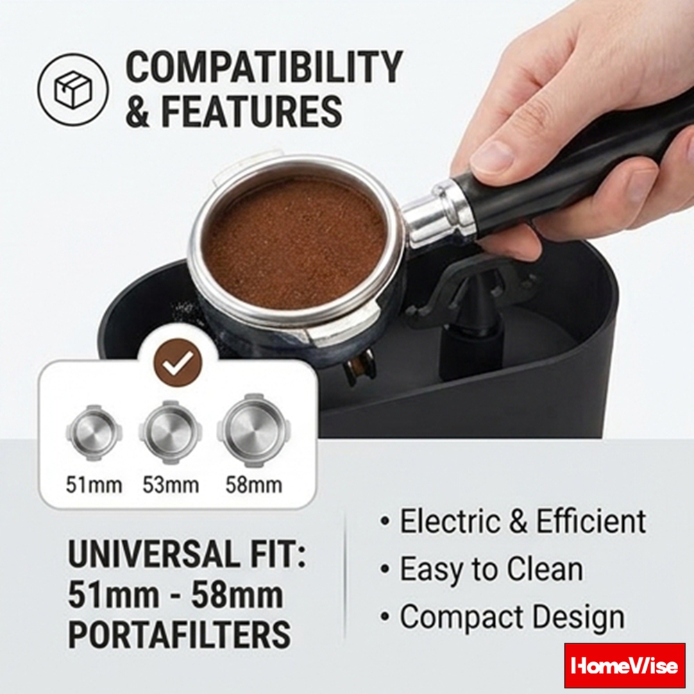 홈와이즈 CP-1 전동 커피 포터필터 클리너 51mm  - Coffee Equipment Cleaner 리뷰 및 가격