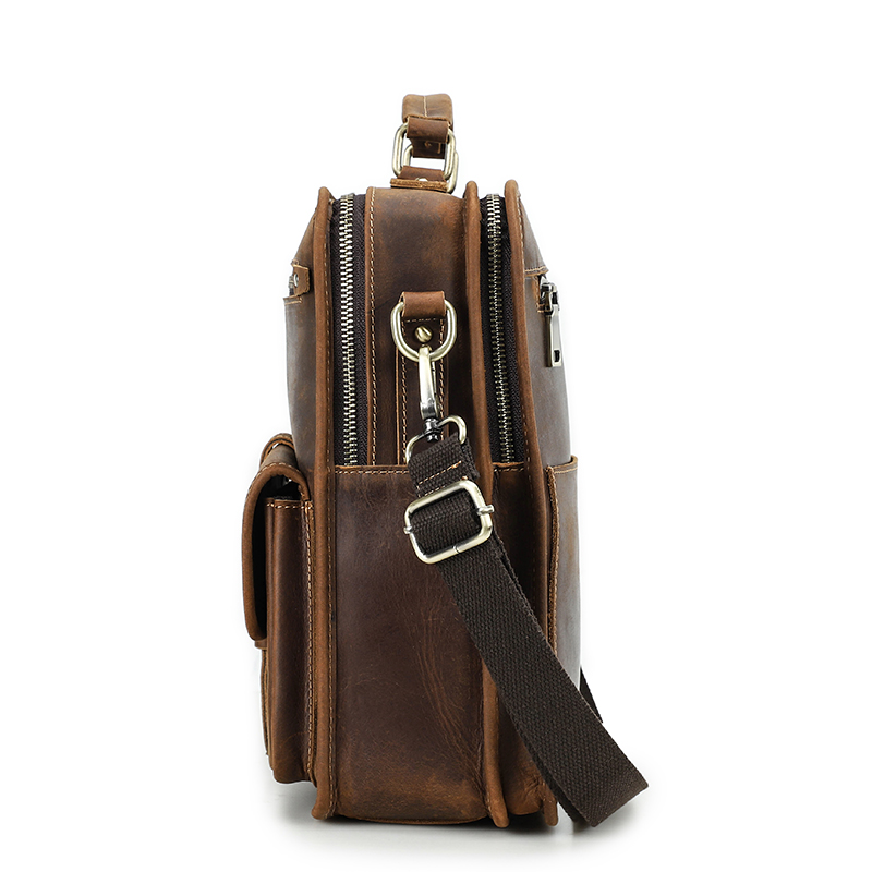 CONTACT'S Crazy Horse 가죽 숄더백 남 - Coffee Equipment Travel Bag 리뷰 및 가격