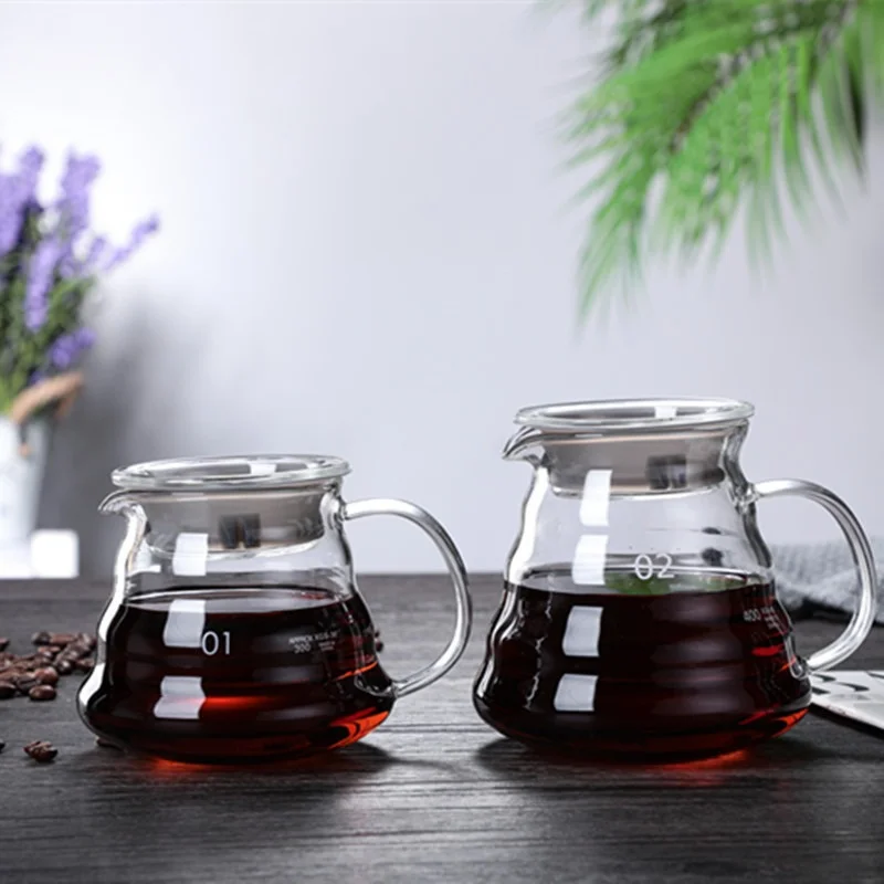 뚜껑이 있는 핸드 브루 커피 물병, 구름 모양 투명 유 - Coffee Equipment Set 리뷰 및 가격