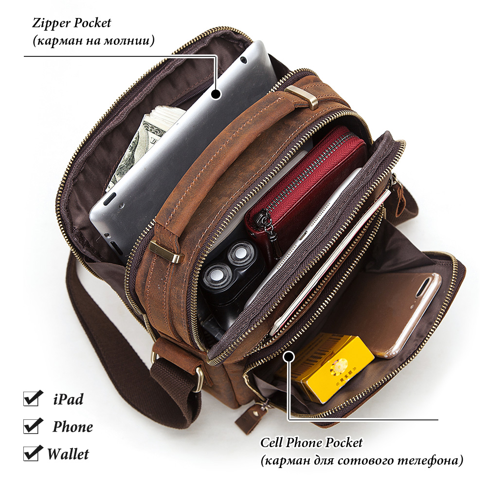 HUMERPAUL 정품 가죽 남성용 숄더 백 빈티지 크 - Coffee Equipment Travel Bag 리뷰 및 가격