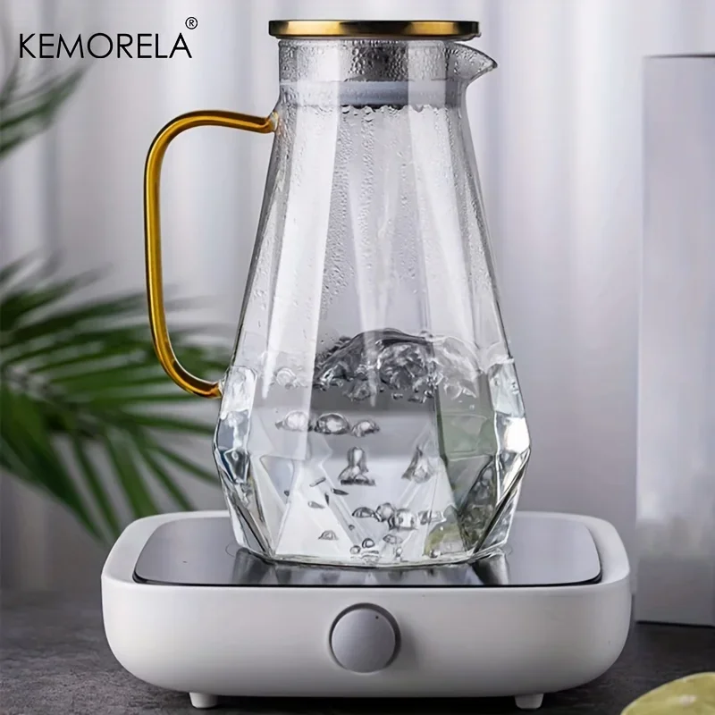 1PCS 다이아몬드 질감 유리 주전자 세트 뜨거운 냉수 - Coffee Equipment Home 리뷰 및 가격